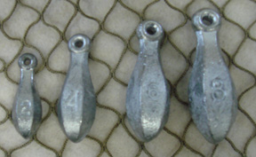 1 Oz. Lead Fishing Sinkers Cast Net Weights Sold by the Pound Size