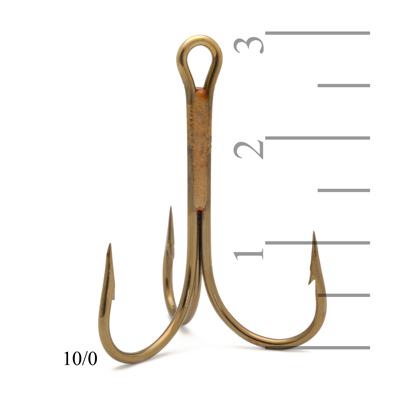 Mustad® 3407-BR-14/0-100 - O'Shaughnessy 14/0 Size Bronze Hooks