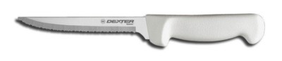 stain-free high carbon steel with white polypropylene handle