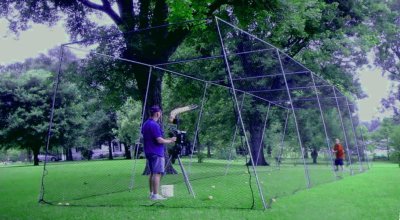 Nets & More (The Fish Net Company) Batting cage outside