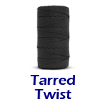 Twisted Nylon Black Size #30, Tarred 22330 Fisherman's Choice Twine 